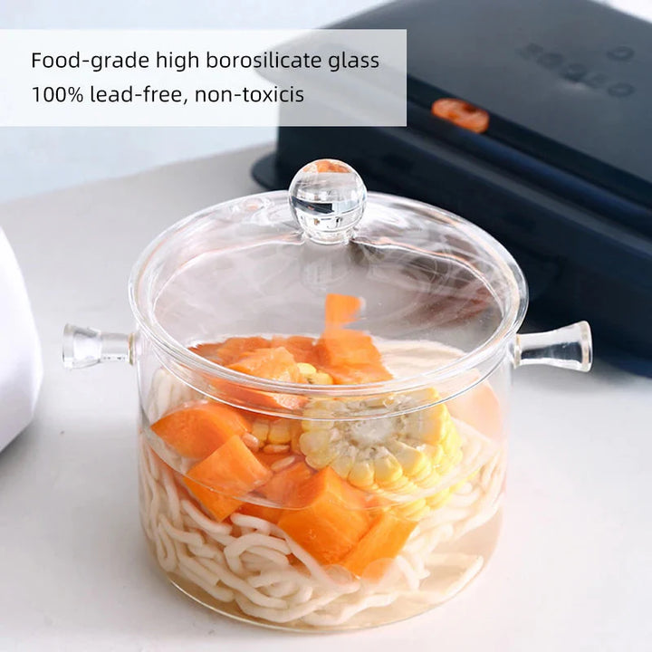 Transparent Glass Soup Pot Household Kitchen Cooking Saucepan Cookware | Stornfield