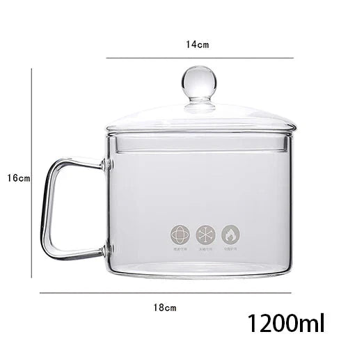 Transparent Glass Soup Pot Household Kitchen Cooking Saucepan Cookware | Stornfield