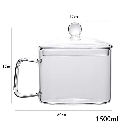 Transparent Glass Soup Pot Household Kitchen Cooking Saucepan Cookware | Stornfield