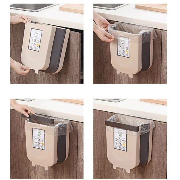 Stornfield Collapsible Cabinet Door Hanging Trash Bin