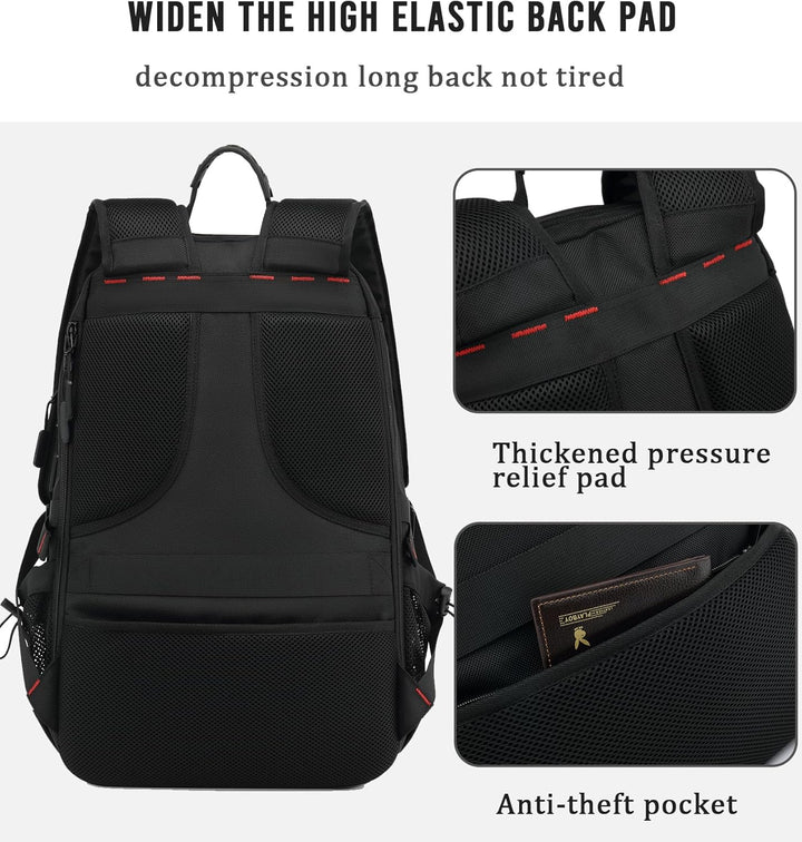 60L Waterproof Travel Laptop Backpack with USB Port & Shoe Compartment | Stornfield