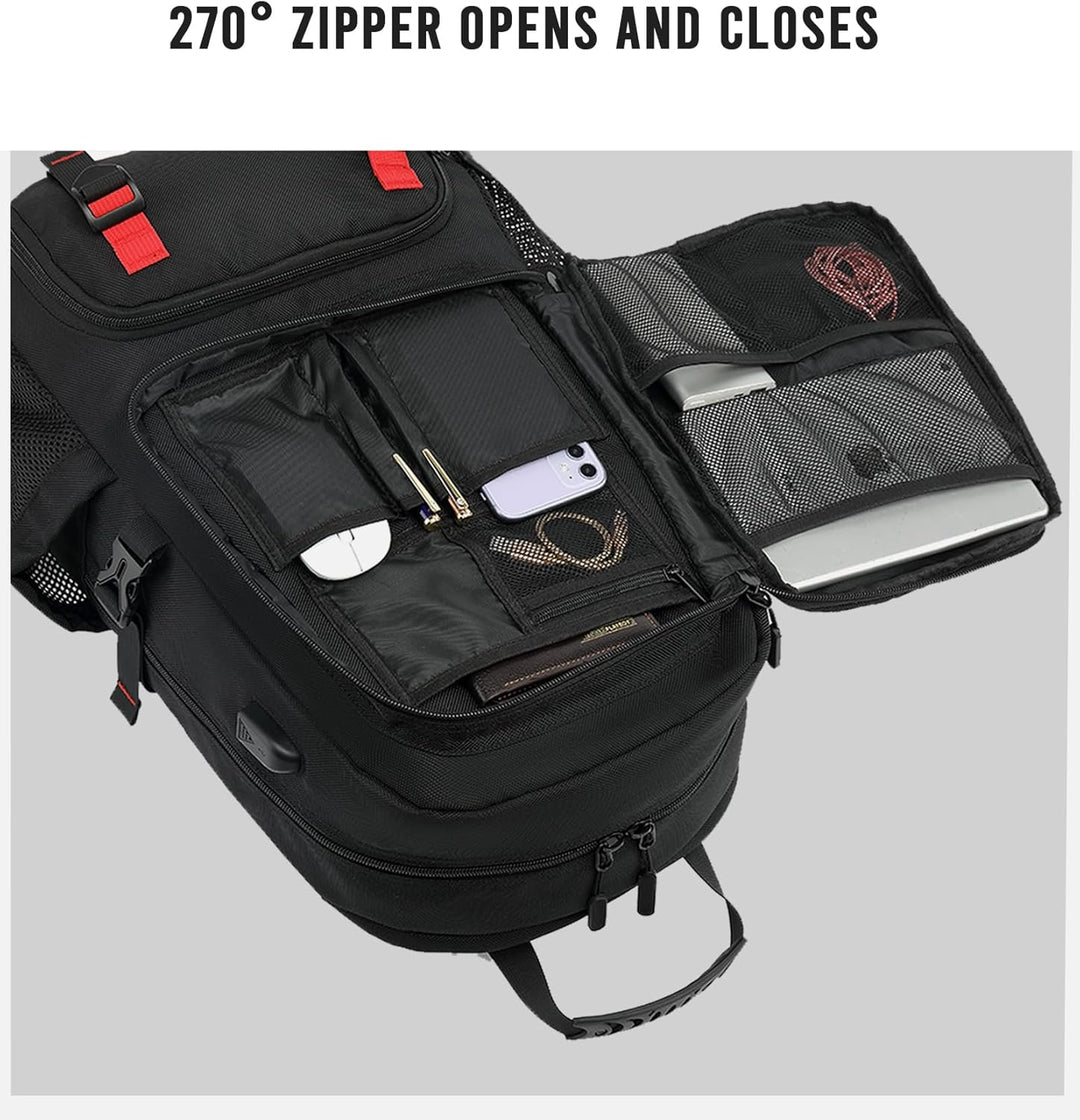 60L Waterproof Travel Laptop Backpack with USB Port & Shoe Compartment | Stornfield