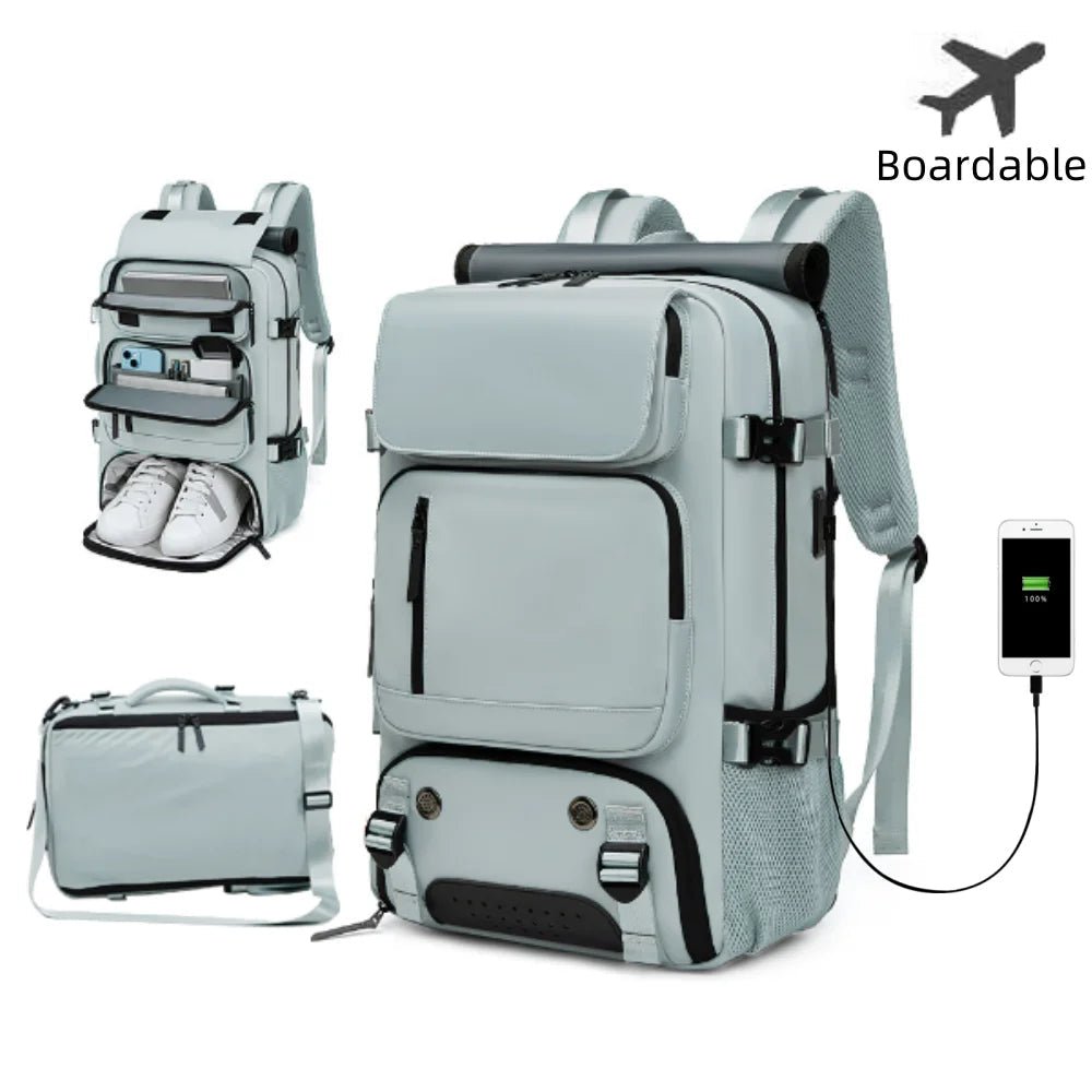 Stornfield | TRAVELMAX Pack – Waterproof Travel Backpack with USB Port, Shoe Compartment & Anti-Theft Pocket