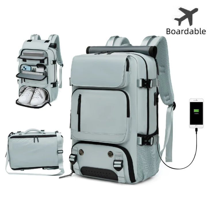 Stornfield | TRAVELMAX Pack – Waterproof Travel Backpack with USB Port, Shoe Compartment & Anti-Theft Pocket