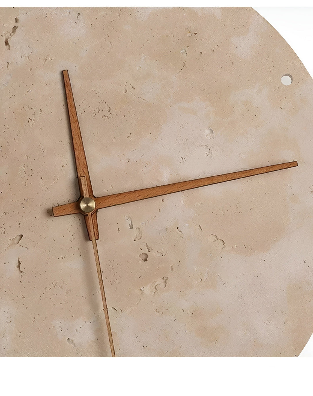 Travertine Wall Clock with LED Light – Minimalistic & Decorative | High-Quality Natural Stone Clock | Stornfield