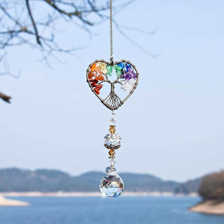 Crystal Wind Chime Tree Of Life Suncatcher | Stornfield
