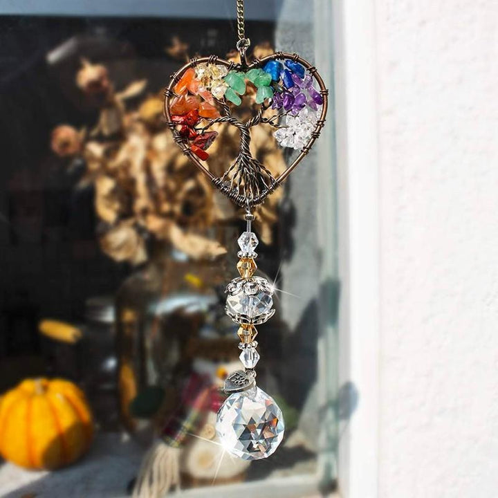 Crystal Wind Chime Tree Of Life Suncatcher | Stornfield