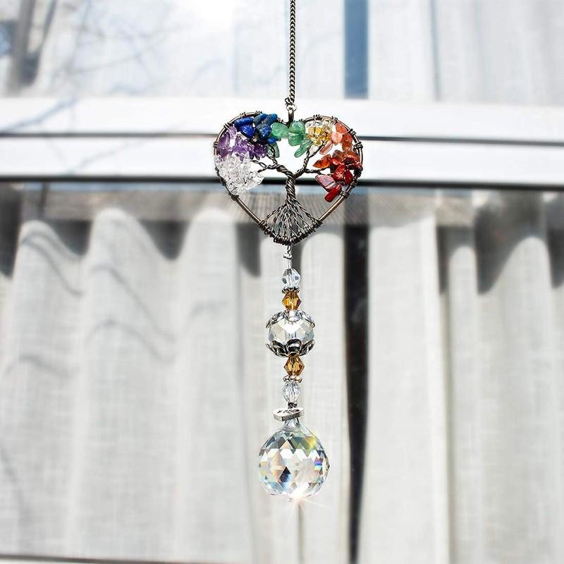 Crystal Wind Chime Tree Of Life Suncatcher | Stornfield