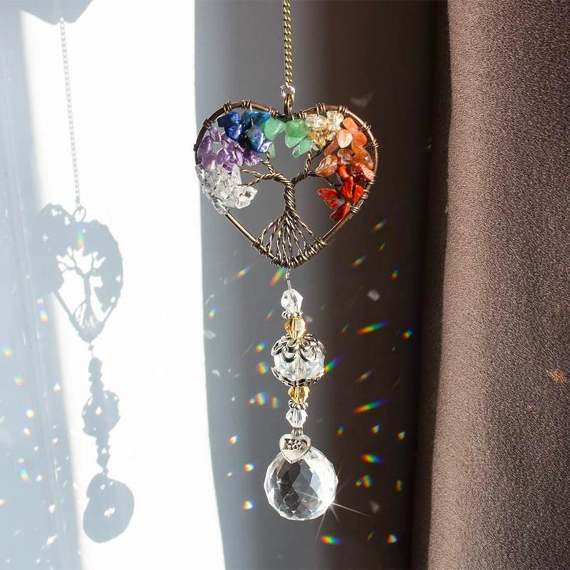 Crystal Wind Chime Tree Of Life Suncatcher | Stornfield