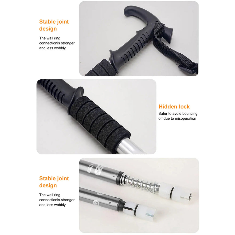 TrekPixin trekking poles adjustable T-grip | Stornfield