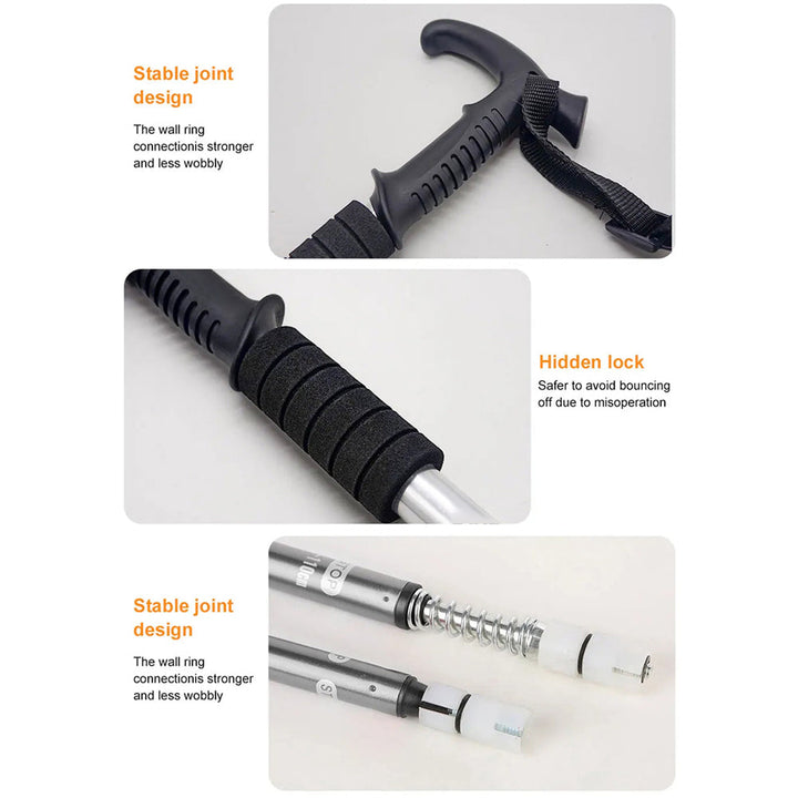 TrekPixin trekking poles adjustable T-grip | Stornfield