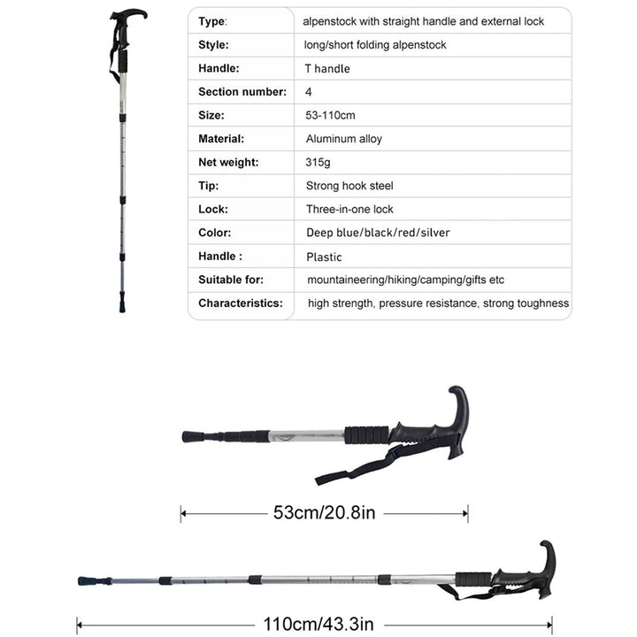 TrekPixin trekking poles adjustable T-grip | Stornfield