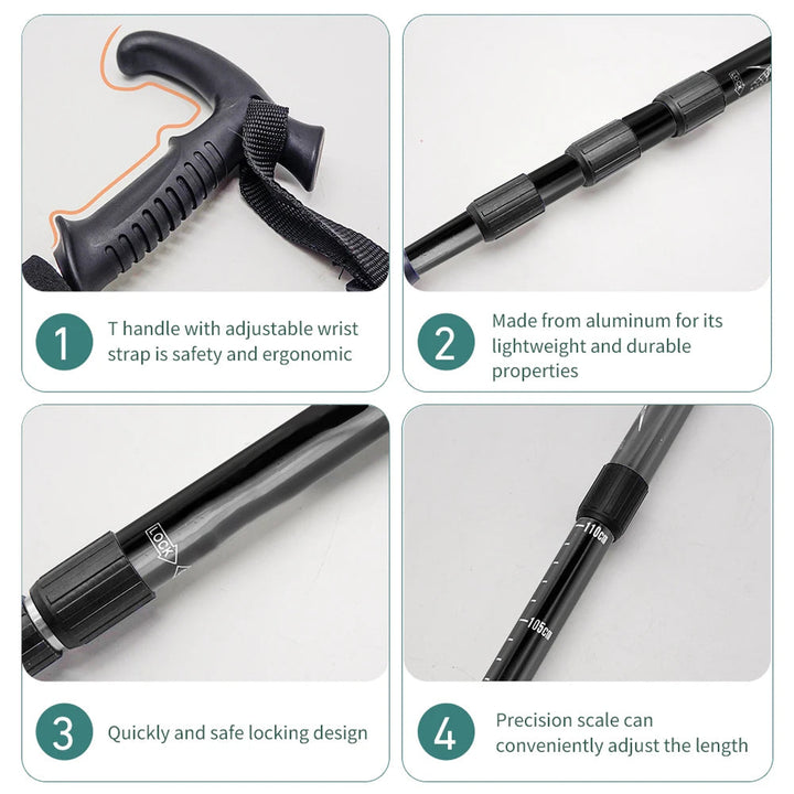 TrekPixin trekking poles adjustable T-grip | Stornfield