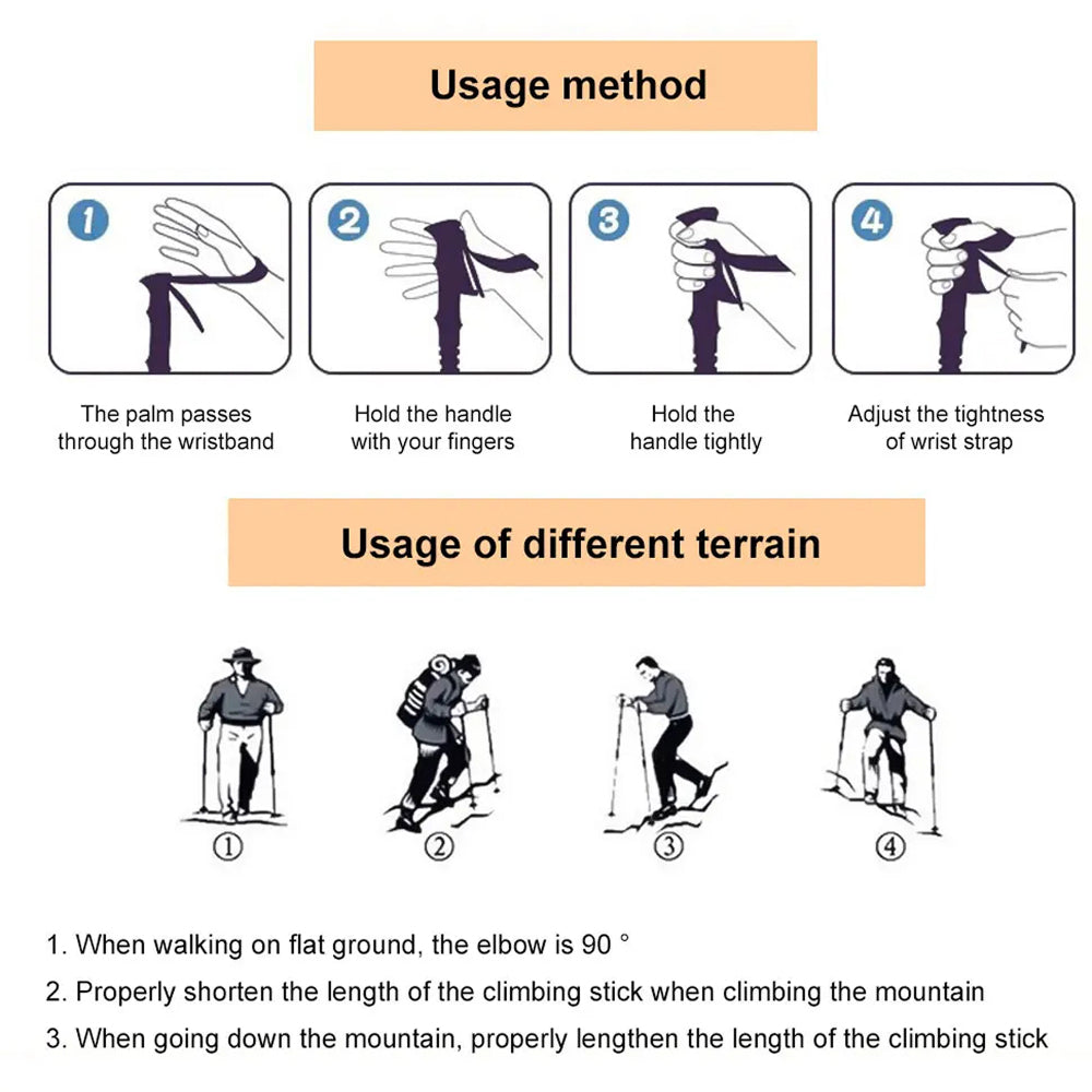 TrekPixin trekking poles adjustable T-grip | Stornfield