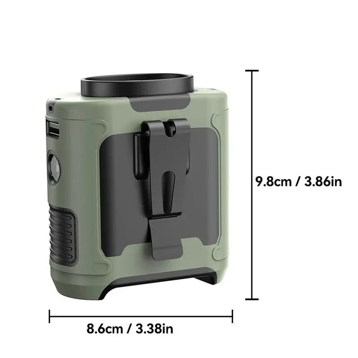 10000mAh Portable Outdoor Waist Fan – Hanging Neck & Strong Wind with Power Bank & LED Lighting | Stornfield