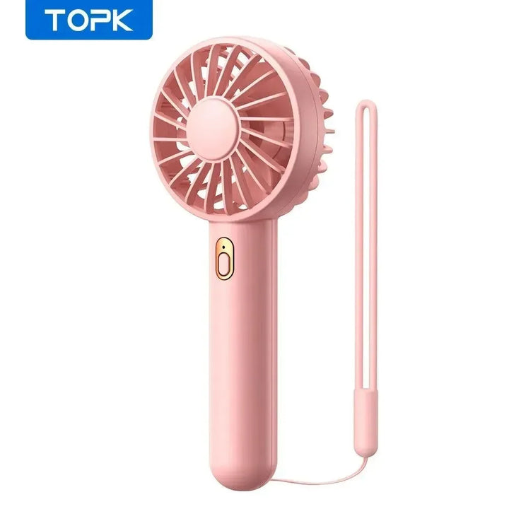 1800mAh Rechargeable Mini Portable Fan - USB Personal Handheld Electric Fan with 3 Speeds for Room, Camping, and Indoor Use | Stornfield