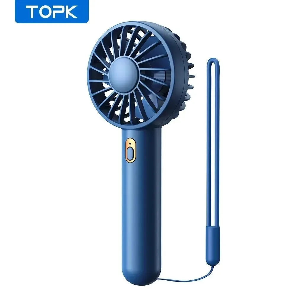 1800mAh Rechargeable Mini Portable Fan - USB Personal Handheld Electric Fan with 3 Speeds for Room, Camping, and Indoor Use | Stornfield