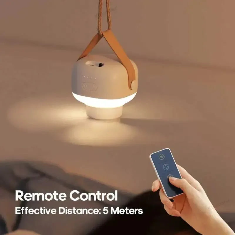 7200mAh Outdoor Camping Fan – Cordless Ceiling Fan with LED Light & Remote Control | Stornfield