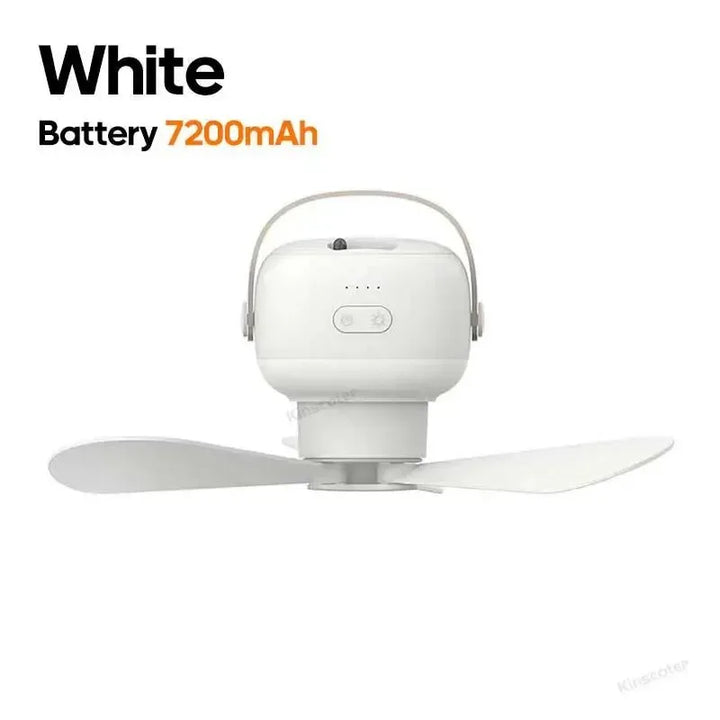 7200mAh Outdoor Camping Fan – Cordless Ceiling Fan with LED Light & Remote Control | Stornfield