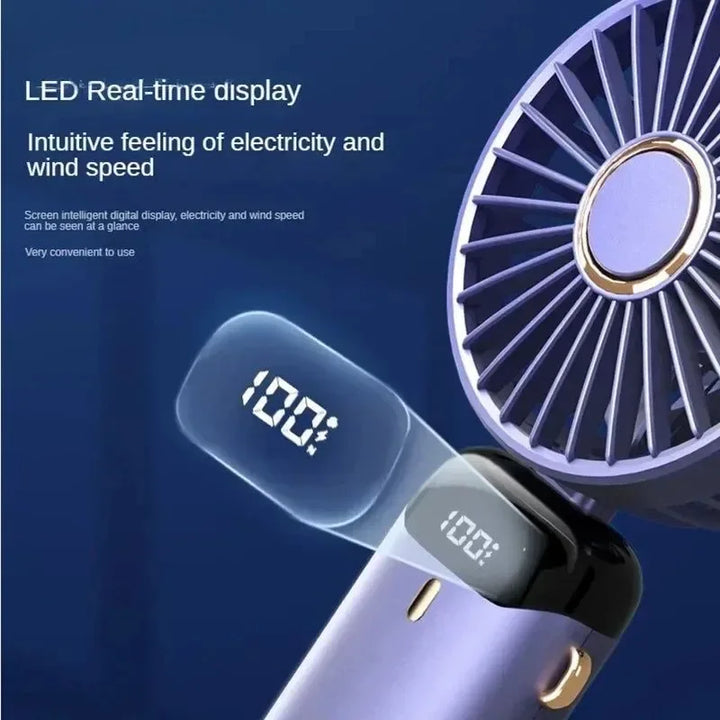 Aromatherapy Handheld Mini Fan – Foldable, Portable & USB Rechargeable | Stornfield