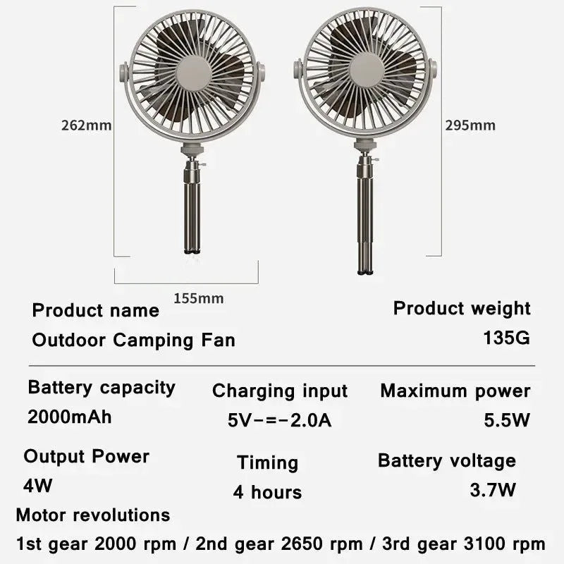 Multifunction Home Outdoor Camping Ceiling Fan | Stornfield