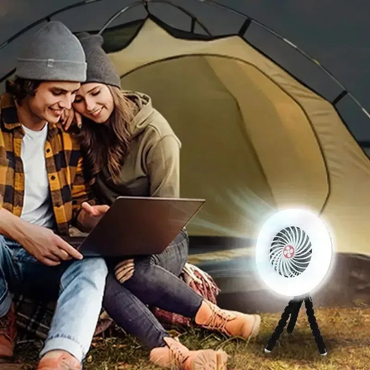 Multifunctional Camping Tool - TYPE-C/Solar Powered Charging LED Camping Light Fan | Stornfield