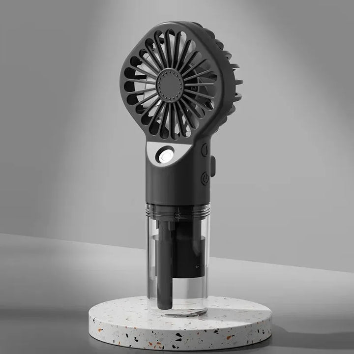 Portable Rechargeable Handheld Misting Fan - Battery Operated USB Mini Air Conditioner for Travel and Outdoor Use | Stornfield