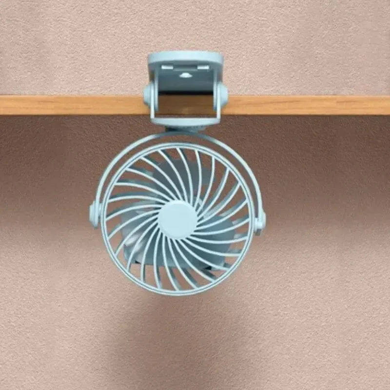 Rechargeable 720° Rotating Clip Fan with Nightlight – Portable & Versatile Cooling Solution | Stornfield