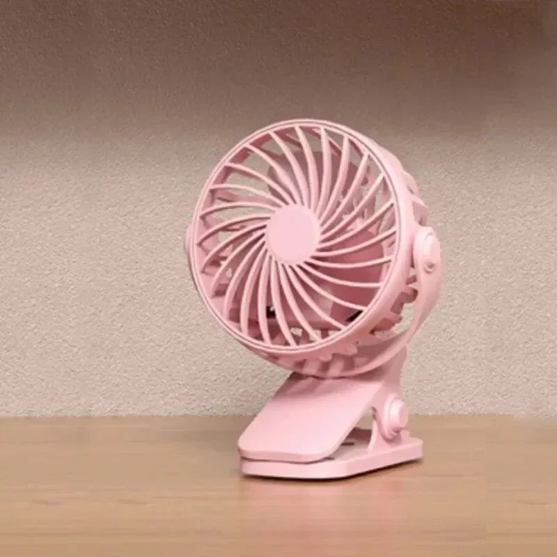 Rechargeable 720° Rotating Clip Fan with Nightlight – Portable & Versatile Cooling Solution | Stornfield