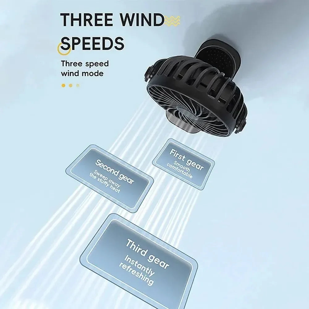 Rechargeable 720° Rotating Clip Fan with Nightlight – Portable & Versatile Cooling Solution | Stornfield