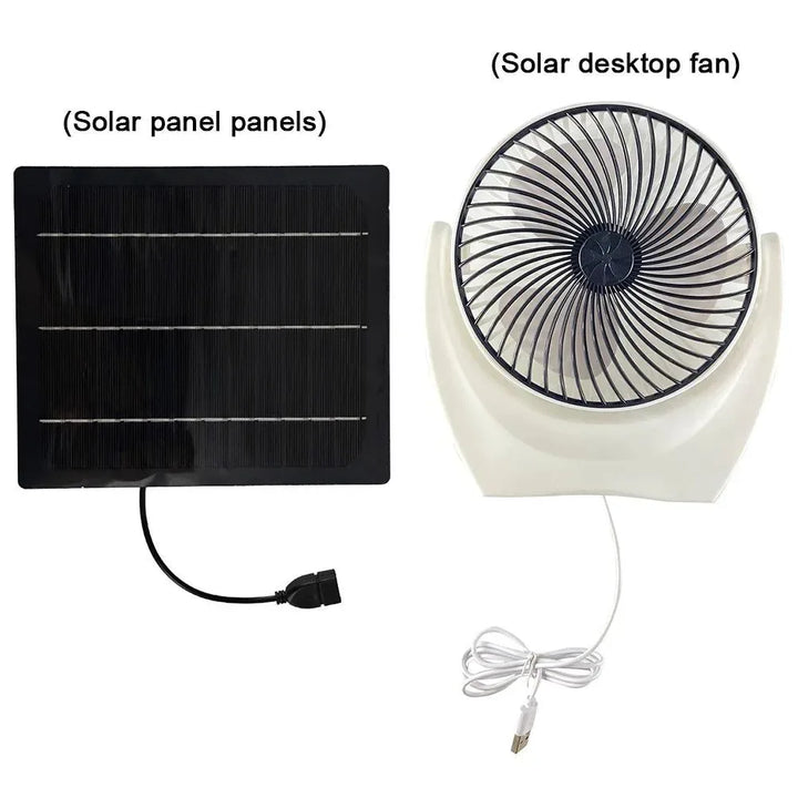 Solar Powered Camping Fan with USB - Portable Solar Fan for Outdoor Camping, Hiking, Fishing, Travel | Stornfield