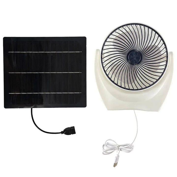 Solar Powered Camping Fan with USB - Portable Solar Fan for Outdoor Camping, Hiking, Fishing, Travel | Stornfield