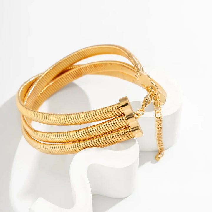 Stornfield | Triple Layer Stacked Chunky Choker Necklace