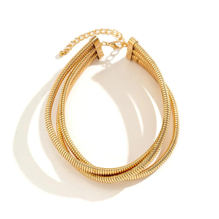 Stornfield | Triple Layer Stacked Chunky Choker Necklace