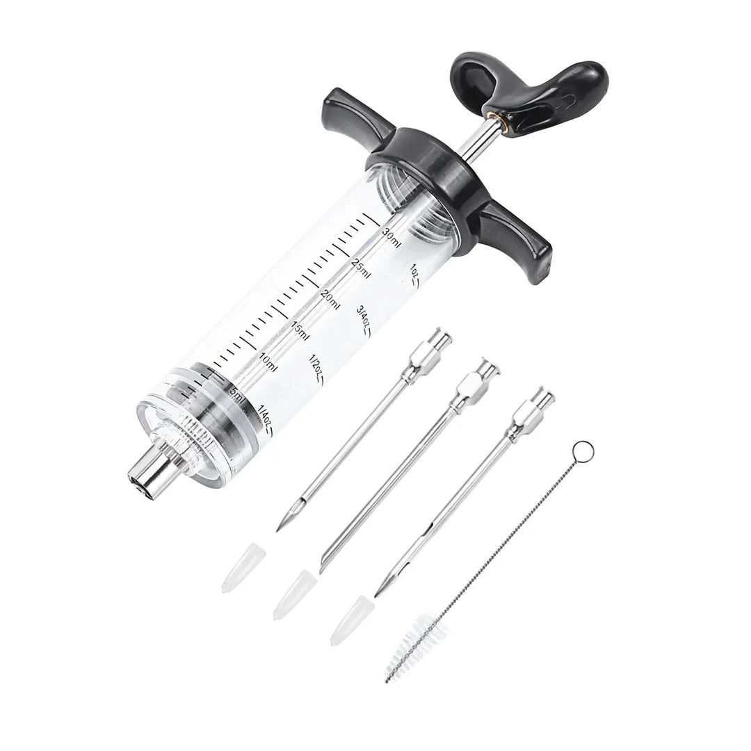 Turkey Meat Injector Syringe with 3 Marinade Injector Needles | Stornfield