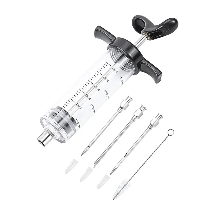 Turkey Meat Injector Syringe with 3 Marinade Injector Needles | Stornfield