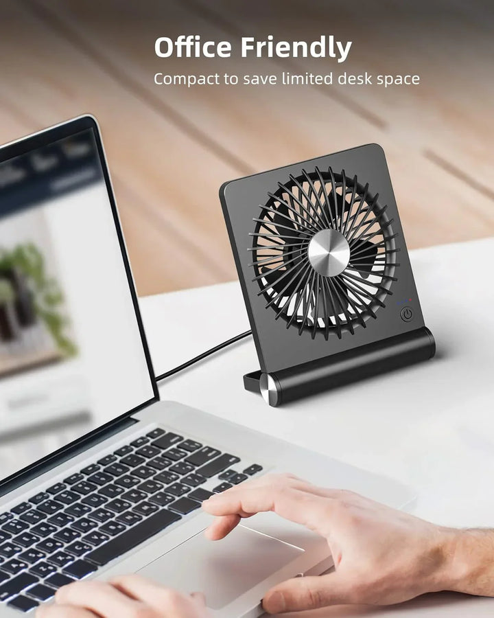 Ultra Quiet USB Desk Fan - Powerful - Compact - Energy Efficient | Stornfield