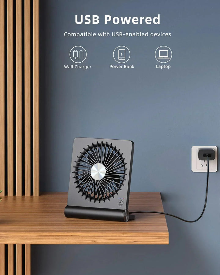 Ultra Quiet USB Desk Fan - Powerful - Compact - Energy Efficient | Stornfield