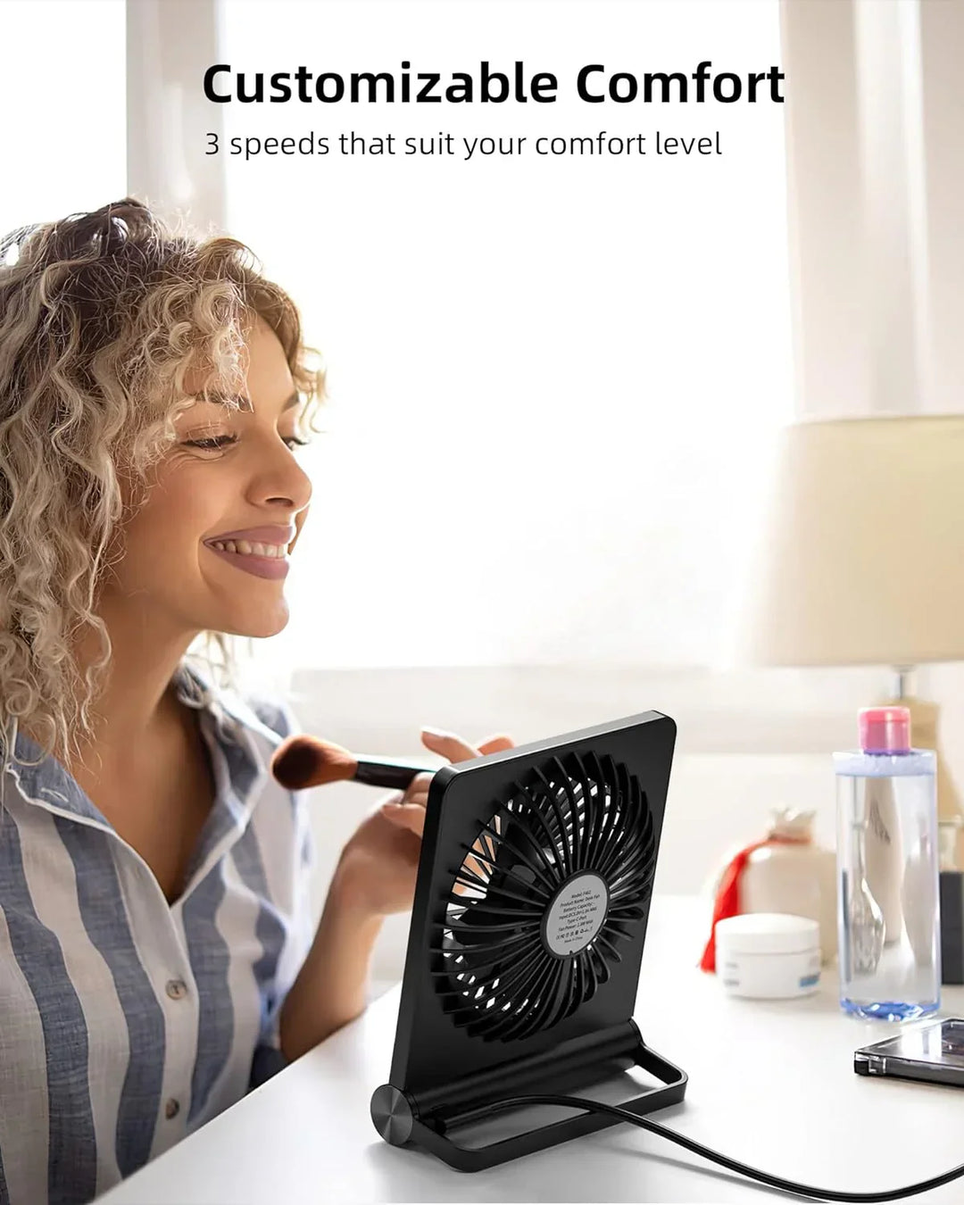 Ultra Quiet USB Desk Fan - Powerful - Compact - Energy Efficient | Stornfield