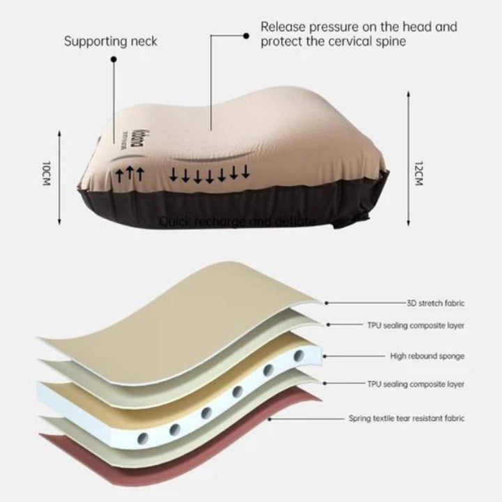 AirRest Camping Pillow Inflatable Ergonomic | Stornfield