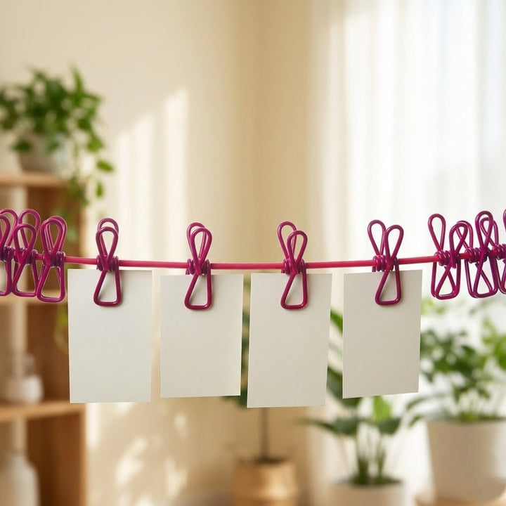 Windproof Non-Slip Elastic Multi-Clip Travel Clothesline | Stornfield