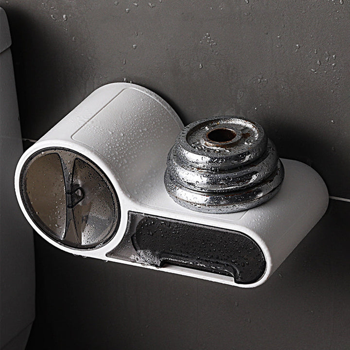 DroogHoud Self-Adhesive Toilet Paper Holder – Waterproof Wall Solution with Extra Storage Space | Stornfield