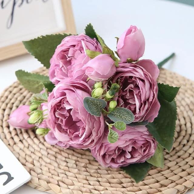 Stornfield | Artificial Peony Bouquet with Blossoms and Buds
