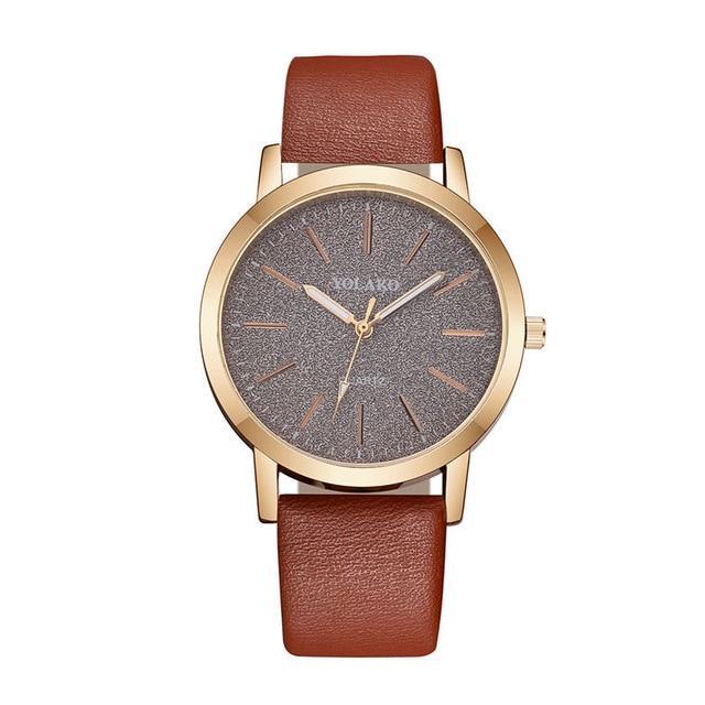 Stornfield | IcoolGadgets High Quality Fashion Womens Ladies Simple Watches Geneva Faux Leather Analog Quartz Wrist Watch clock saat Gift