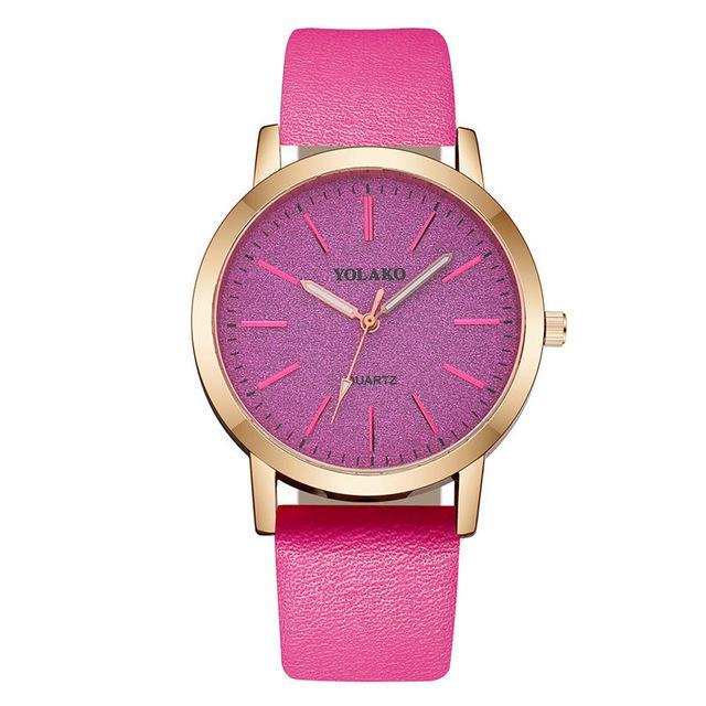 Stornfield | IcoolGadgets High Quality Fashion Womens Ladies Simple Watches Geneva Faux Leather Analog Quartz Wrist Watch clock saat Gift
