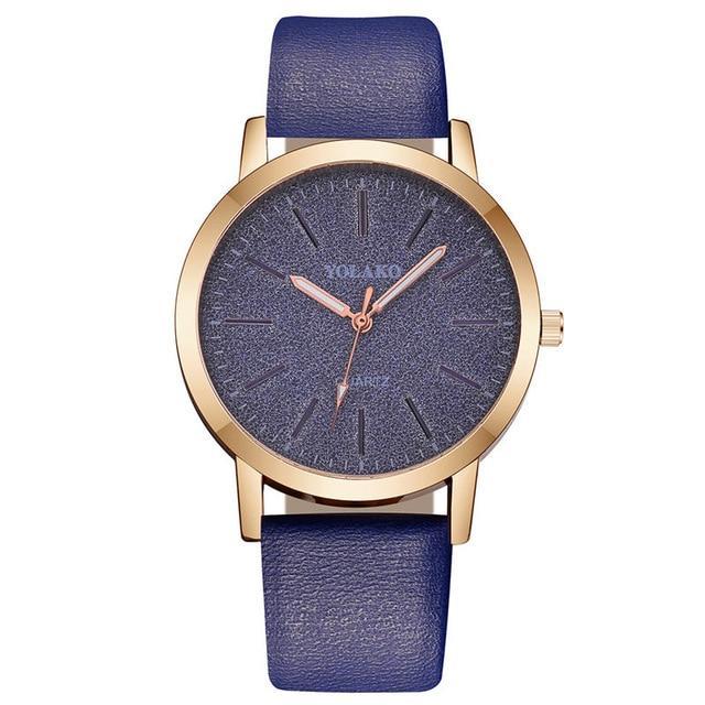 Stornfield | IcoolGadgets High Quality Fashion Womens Ladies Simple Watches Geneva Faux Leather Analog Quartz Wrist Watch clock saat Gift