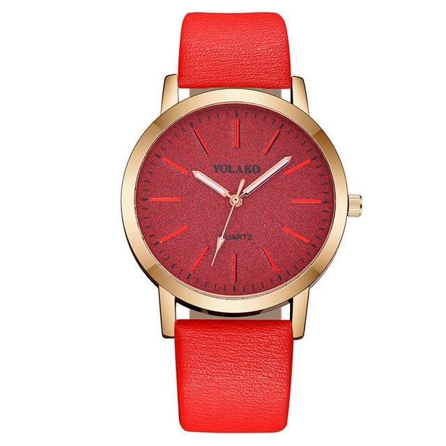 Stornfield | IcoolGadgets High Quality Fashion Womens Ladies Simple Watches Geneva Faux Leather Analog Quartz Wrist Watch clock saat Gift