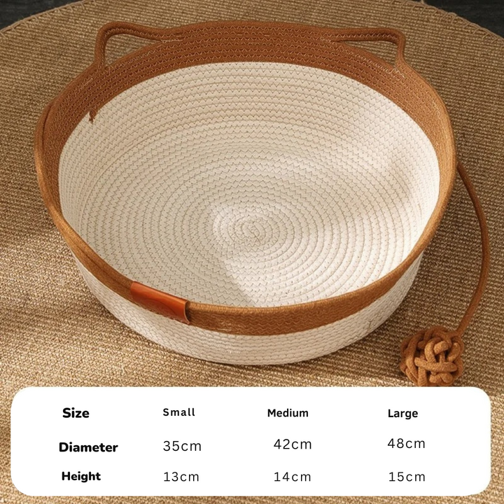 Hand-woven Cotton Rope Cat Bed Stornfield