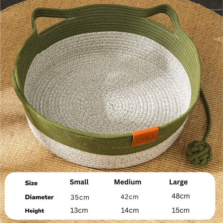Hand-woven Cotton Rope Cat Bed Stornfield