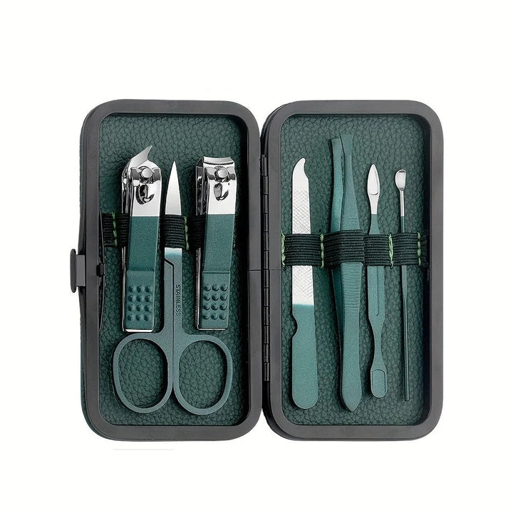 Stornfield | Stainless Steel Grooming Set | 7, 13, or 24-Piece Kits for Manicures & Pedicures at Home or Travel